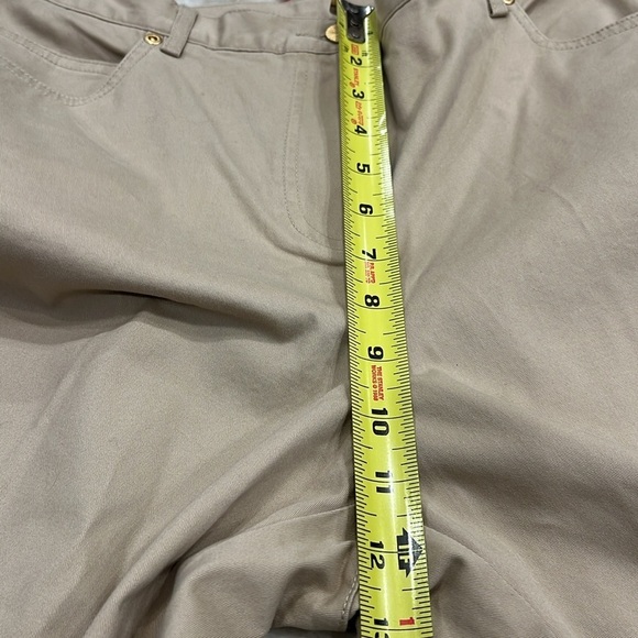 NEW Ruby Rd. | Flat Front‎ High Rise Straight Leg Chinos | Sand | 12P - Picture 10 of 11